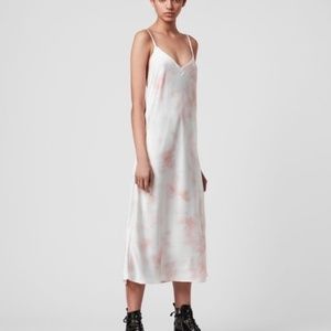 Allsaints Benno Dye Slip Maxi Dress , adjustable straps
